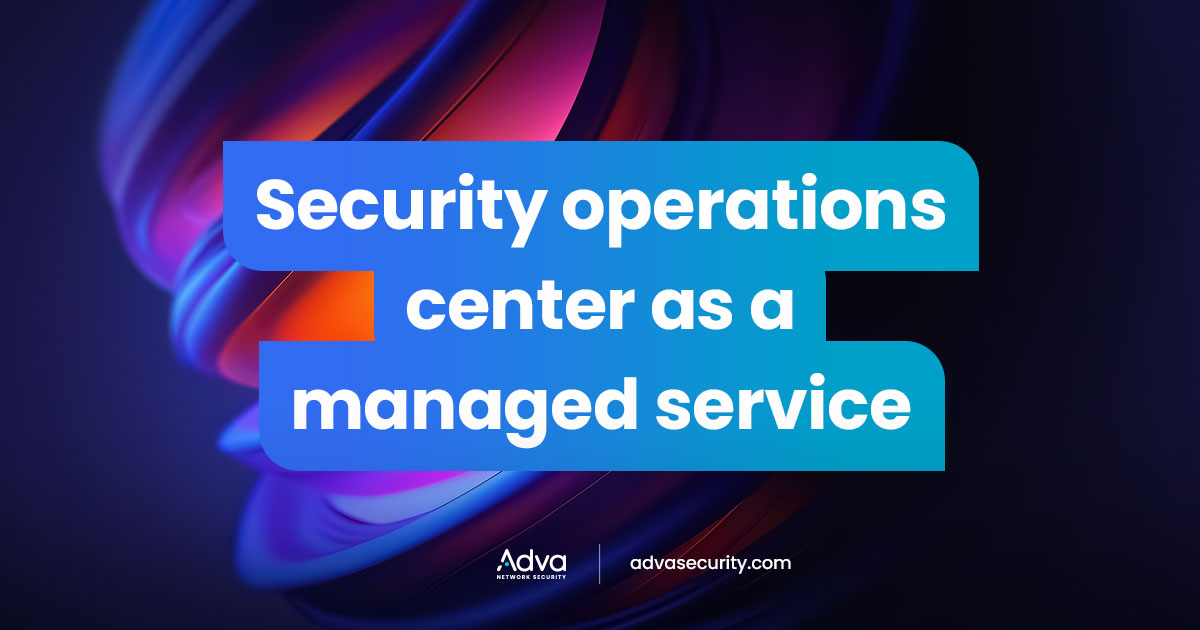 Security operations center as a managed service